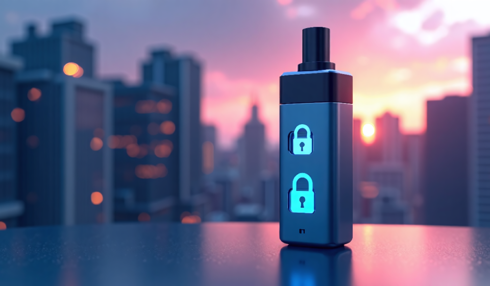 Juul Launches New Device with Built‑In Age Verification — AI-generated editorial illustration
