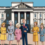 Royal Family Honors Dolly Parton with 9 to 5 Tribute at Buckingham Palace — AI-generated editorial illustration