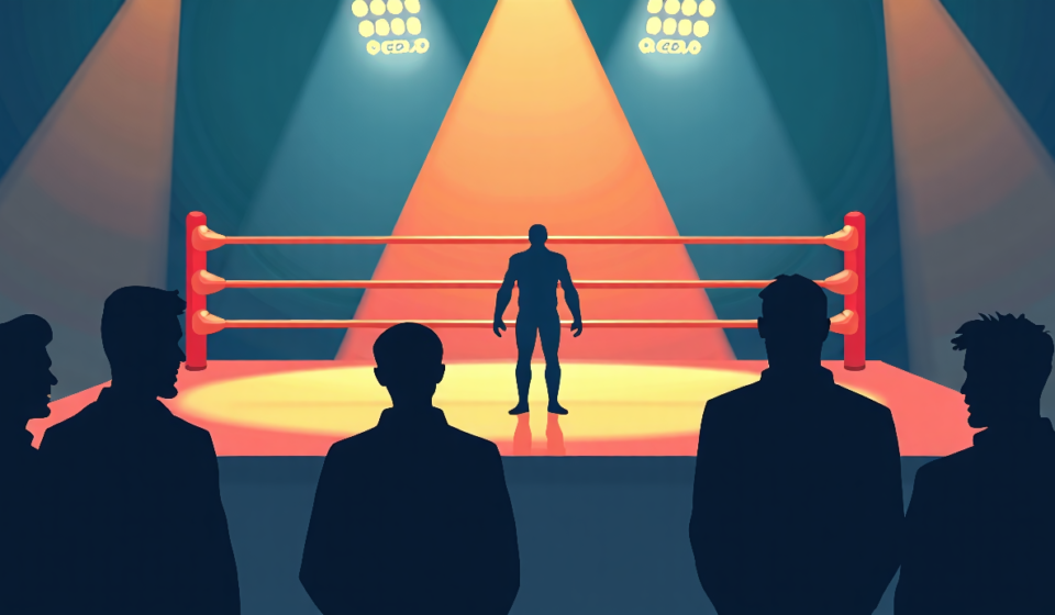 AEW All In: Main Event Spoilers, Britt Baker’s Status, and a Surprise Return — AI-generated editorial illustration