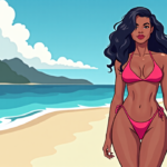 Keke Palmer Celebrates 33rd Birthday with Stunning Bikini Snap Gallery — AI-generated editorial illustration