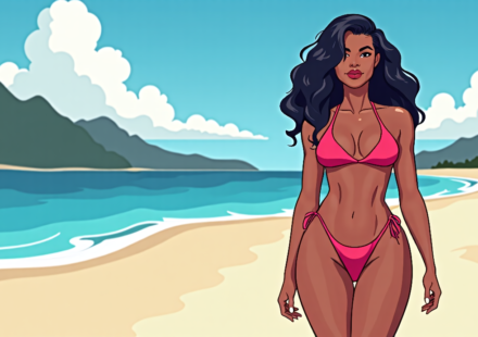 Keke Palmer Celebrates 33rd Birthday with Stunning Bikini Snap Gallery — AI-generated editorial illustration