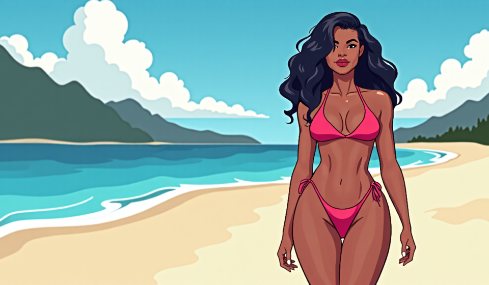 Keke Palmer Celebrates 33rd Birthday with Stunning Bikini Snap Gallery — AI-generated editorial illustration