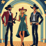 Guess the Country Music Stars Flaunting Their Iconic Legs — AI-generated editorial illustration