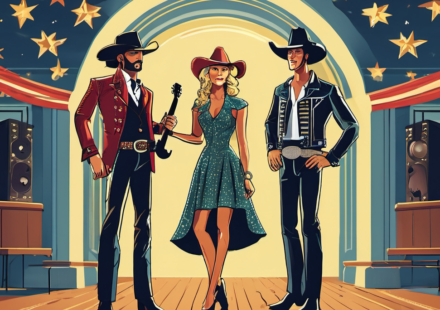 Guess the Country Music Stars Flaunting Their Iconic Legs — AI-generated editorial illustration