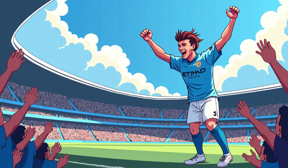Haaland’s Double Drives Man City to 4-1 Victory Over Palace — AI-generated editorial illustration