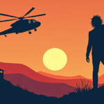 Kid Rock’s Helicopter Stunt Sparks Army General’s Sudden Exit — AI-generated editorial illustration