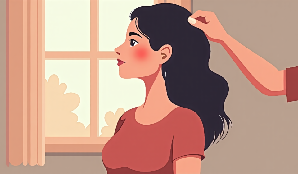 Teddi Mellencamp Reveals Regrown Hair During Cancer Treatment — AI-generated editorial illustration