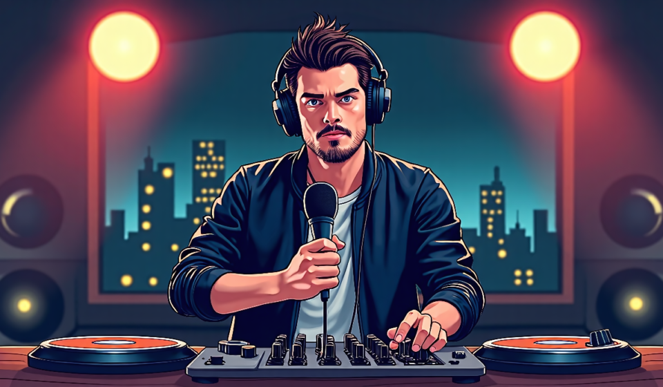 Tom Hardy Drops Surprise Rap Album Featuring Busta Rhymes & Method Man — AI-generated editorial illustration