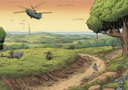 Freed Marine Vet Reveals Harrowing Russian Prison Experience — AI-generated editorial illustration
