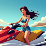 Sizzling Jet‑Ski Star: Guess the Singer Riding the Waves — AI-generated editorial illustration
