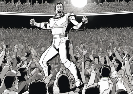 Kevin Knight Promises Explosive Entrance at AEW All In London — AI-generated editorial illustration