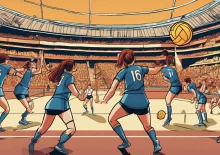 Nebraska Volleyball Aims to Reclaim Glory After Elite Eight Exit — AI-generated editorial illustration