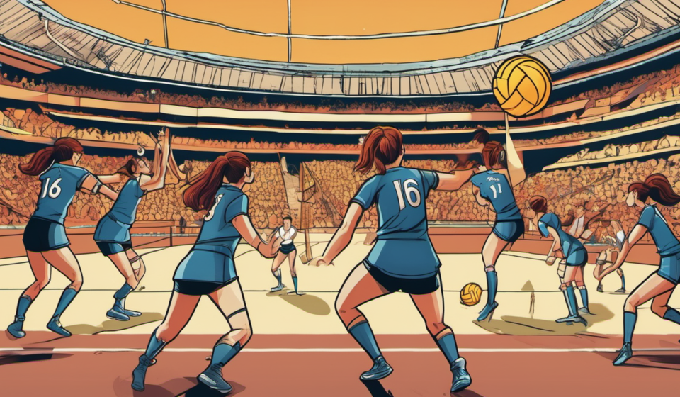 Nebraska Volleyball Aims to Reclaim Glory After Elite Eight Exit — AI-generated editorial illustration