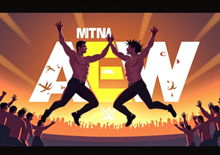Don Callis Hypes Omega vs. Ospreay as the Ultimate AEW Showdown — AI-generated editorial illustration