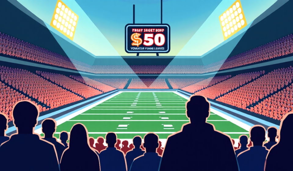 Underdog Fantasy Offers $50 Bonus for $5 Play on College Football Week 0 — AI-generated editorial illustration