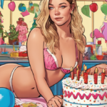 Sydney Sweeney Celebrates Birthday with New SYRN Lingerie Drop — AI-generated editorial illustration