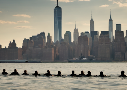 Retired Navy SEALs Take the Plunge in NYC Harbor to Honor Service and Sacrifice — AI-generated editorial illustration