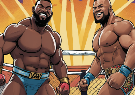 Kofi and Austin Creed Set for AEW All In: London – WWE Stars Move on — AI-generated editorial illustration