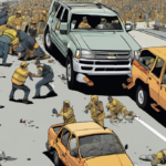 Great Khali Escapes Uninjured After SUV Crash in India — AI-generated editorial illustration