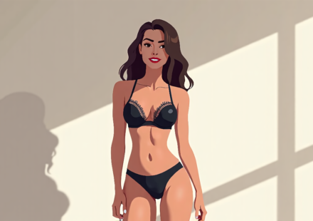 Lacy Lingerie Star Revealed: Guess the Hollywood Curvy Icon — AI-generated editorial illustration