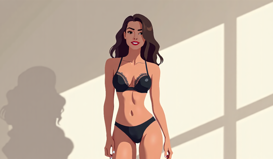 Lacy Lingerie Star Revealed: Guess the Hollywood Curvy Icon — AI-generated editorial illustration