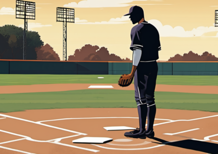 Ohtani Won’t Pitch Sunday as Knee Discomfort Persists — AI-generated editorial illustration