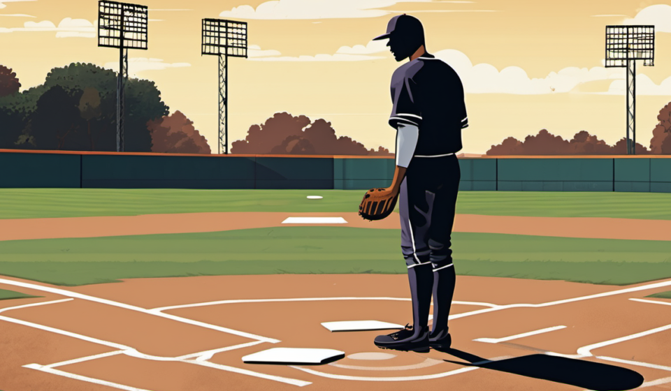 Ohtani Won’t Pitch Sunday as Knee Discomfort Persists — AI-generated editorial illustration