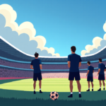 PSG Faces Barcelona and Man City in Champions League Title Defense — AI-generated editorial illustration