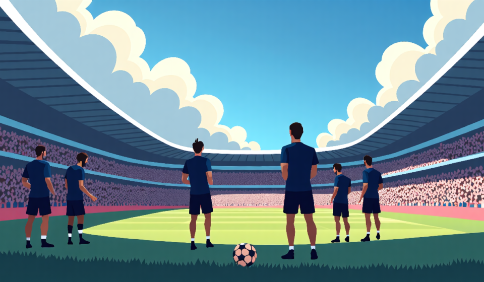 PSG Faces Barcelona and Man City in Champions League Title Defense — AI-generated editorial illustration