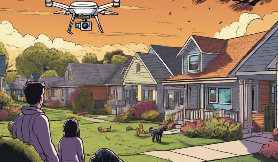 Drones Help Find Lost Pets in Southern California — AI-generated editorial illustration