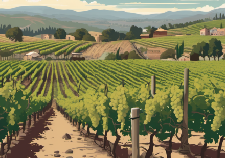 California Vineyards Face Crisis as Wine Demand Declines — AI-generated editorial illustration