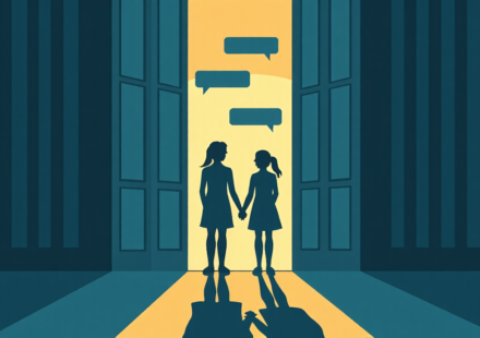 Rosie O'Donnell & Daughter Reconnect Over Jail Texts — AI-generated editorial illustration