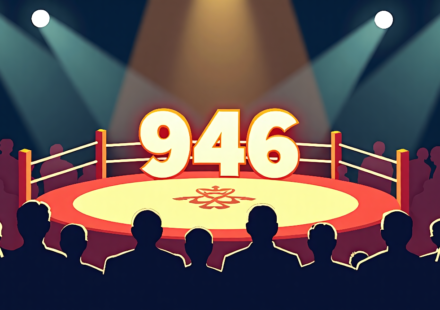 WWE Files New Cryptic Trademark “946” with USPTO — AI-generated editorial illustration