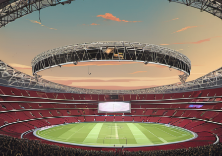AEW All In: London 2026 – Inside Wembley’s Early Construction — AI-generated editorial illustration
