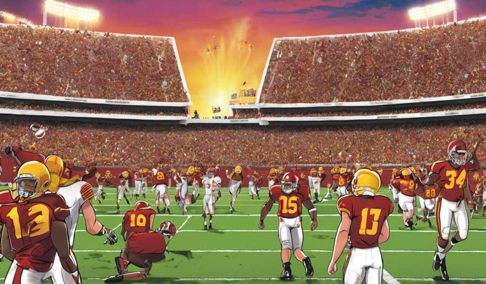 USC Trojans Rely on Freshman Firepower to Beat San Jose State — AI-generated editorial illustration