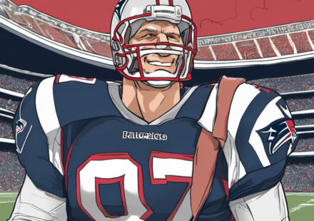 Gronkowski Teases Return to Patriots If Signing Bonus Works — AI-generated editorial illustration
