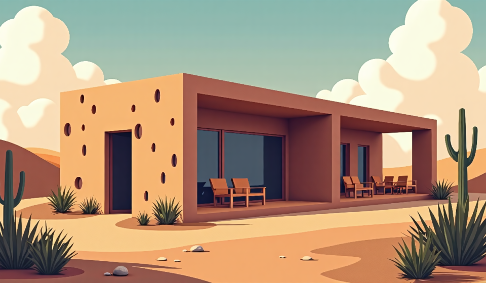 Adobe Construction: The Ancient Material Making a Modern Comeback — AI-generated editorial illustration
