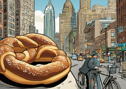 Soft Pretzels: Philly’s Crunchy Tradition Baked Daily — AI-generated editorial illustration