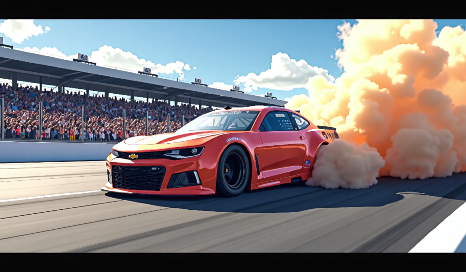 Ryan Preece’s Daytona Walk-Off Secures Chase Spot — AI-generated editorial illustration
