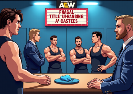 AEW All In London: Backstage News, Injury Update, and Title Change Hints — AI-generated editorial illustration