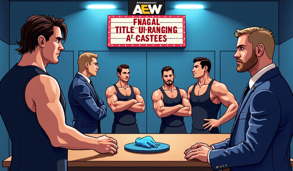 AEW All In London: Backstage News, Injury Update, and Title Change Hints — AI-generated editorial illustration
