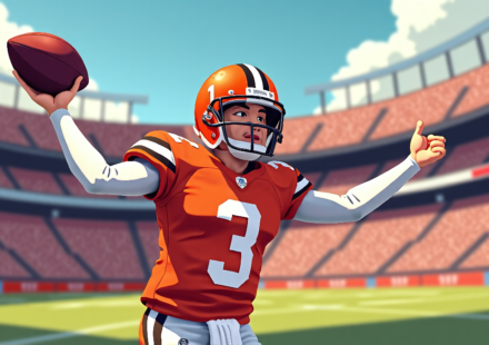 Browns Secure Dillon Gabriel on 53‑Man Roster After Impressive Preseason Finale — AI-generated editorial illustration