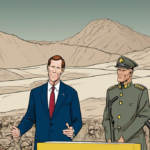 Sen. Blumenthal Returns from Ukraine, Afghan General Shares Escape Story — AI-generated editorial illustration