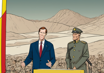 Sen. Blumenthal Returns from Ukraine, Afghan General Shares Escape Story — AI-generated editorial illustration