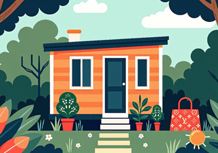 Sunday Morning Design Spotlight: Tiny Homes, Luxury Brands, and Artful Spaces — AI-generated editorial illustration