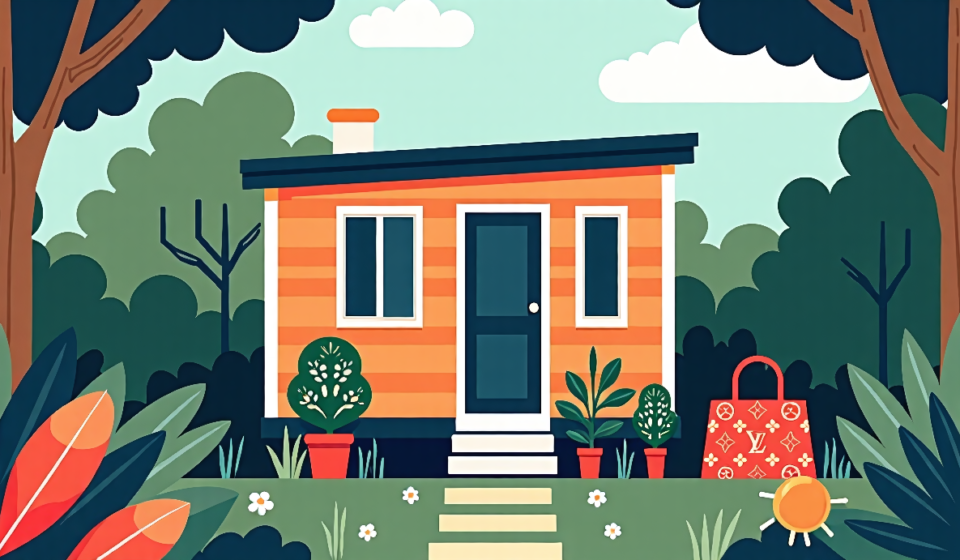 Sunday Morning Design Spotlight: Tiny Homes, Luxury Brands, and Artful Spaces — AI-generated editorial illustration