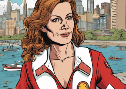 Breaking Ranks: The Unlikely Rise of NYC's First Female Chief Lifeguard — AI-generated editorial illustration