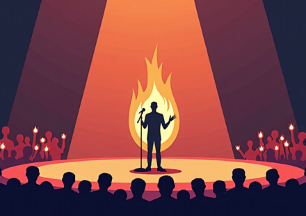 Kacey Musgraves’ Boston Show Turns Fiery—Stage Goes Up in Flames — AI-generated editorial illustration