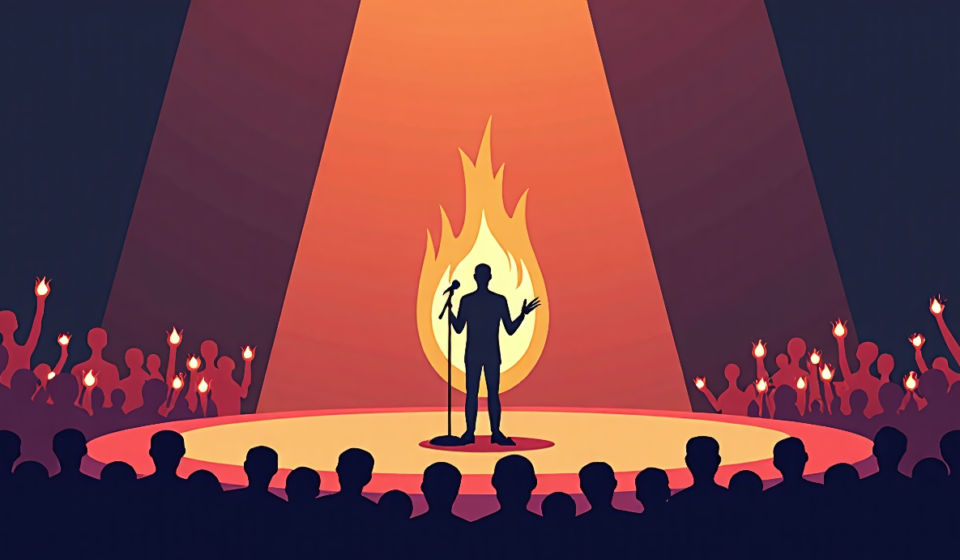 Kacey Musgraves’ Boston Show Turns Fiery—Stage Goes Up in Flames — AI-generated editorial illustration