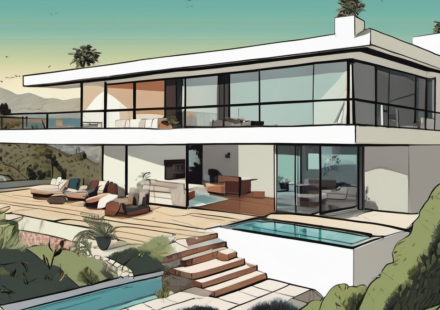 Chris Evans Sells Hollywood Hills Home for Over $5 Million — AI-generated editorial illustration